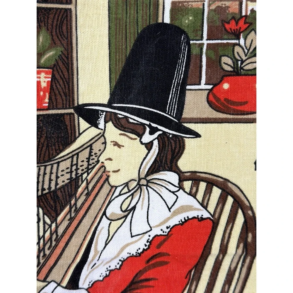Clive Mayor Tea Towel Vintage Pilgrim Harpist Cottagecore Farmhouse Kitchen